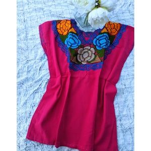 Beautiful Fusia handmade Bohemian top